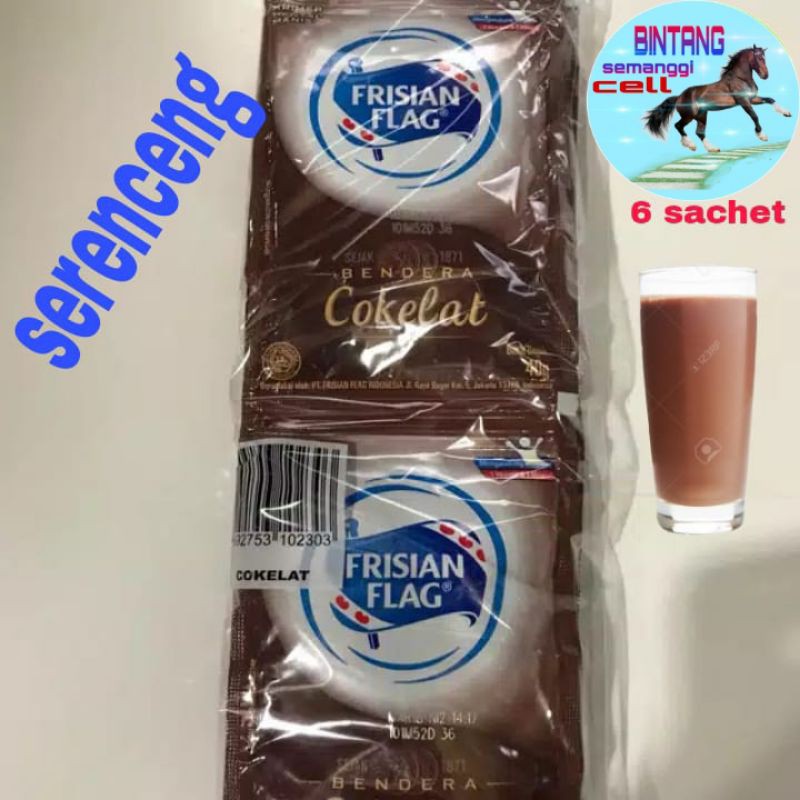 

susu frisian flag 6 sachet coklat kental manis