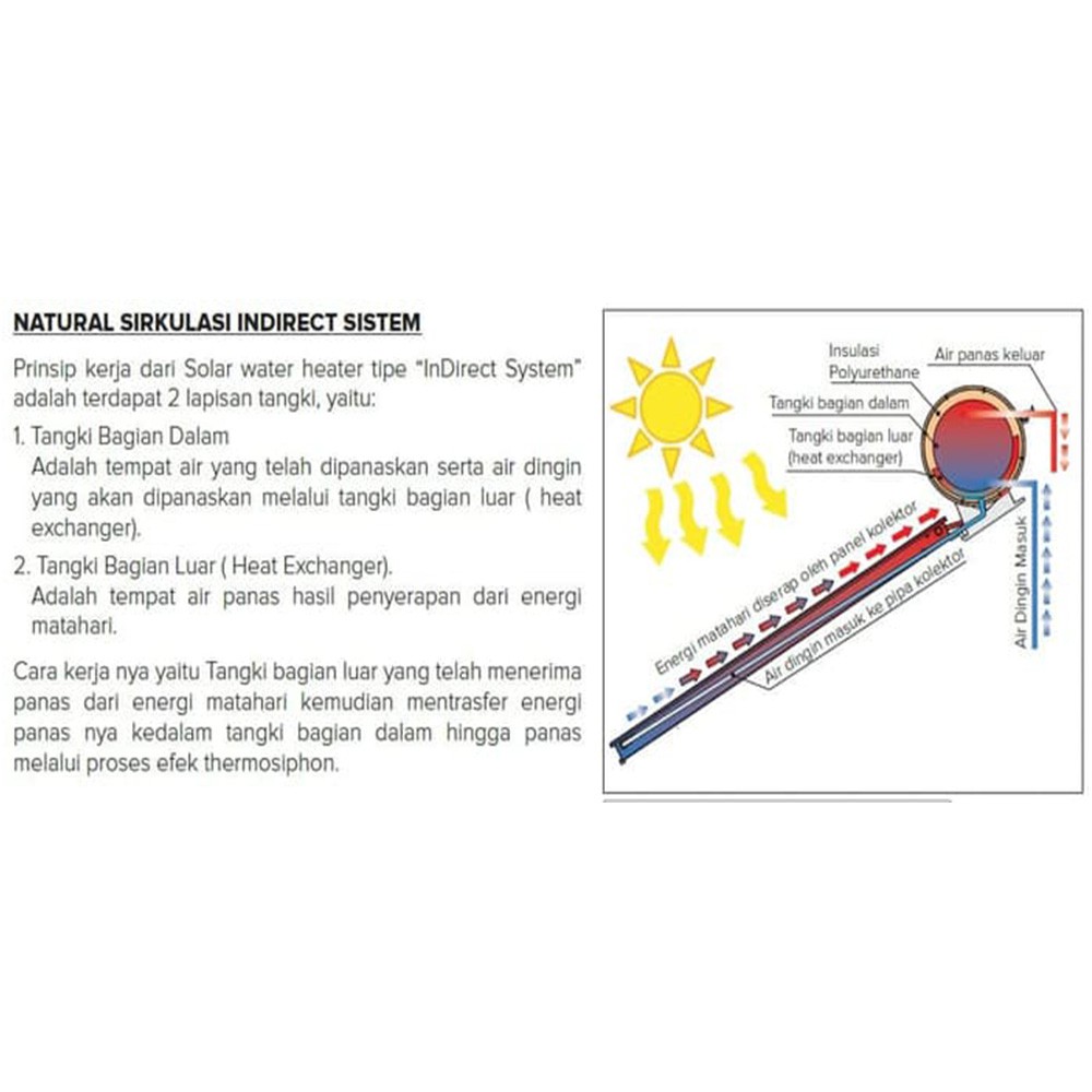 SOLAR WATER HEATER ARISTON PEMANAS AIR MATAHARI 300L KAIROS THERMO HF