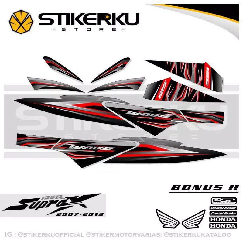 striping Supra x 125 / striping motor Supra x 125 / stiker Supra x