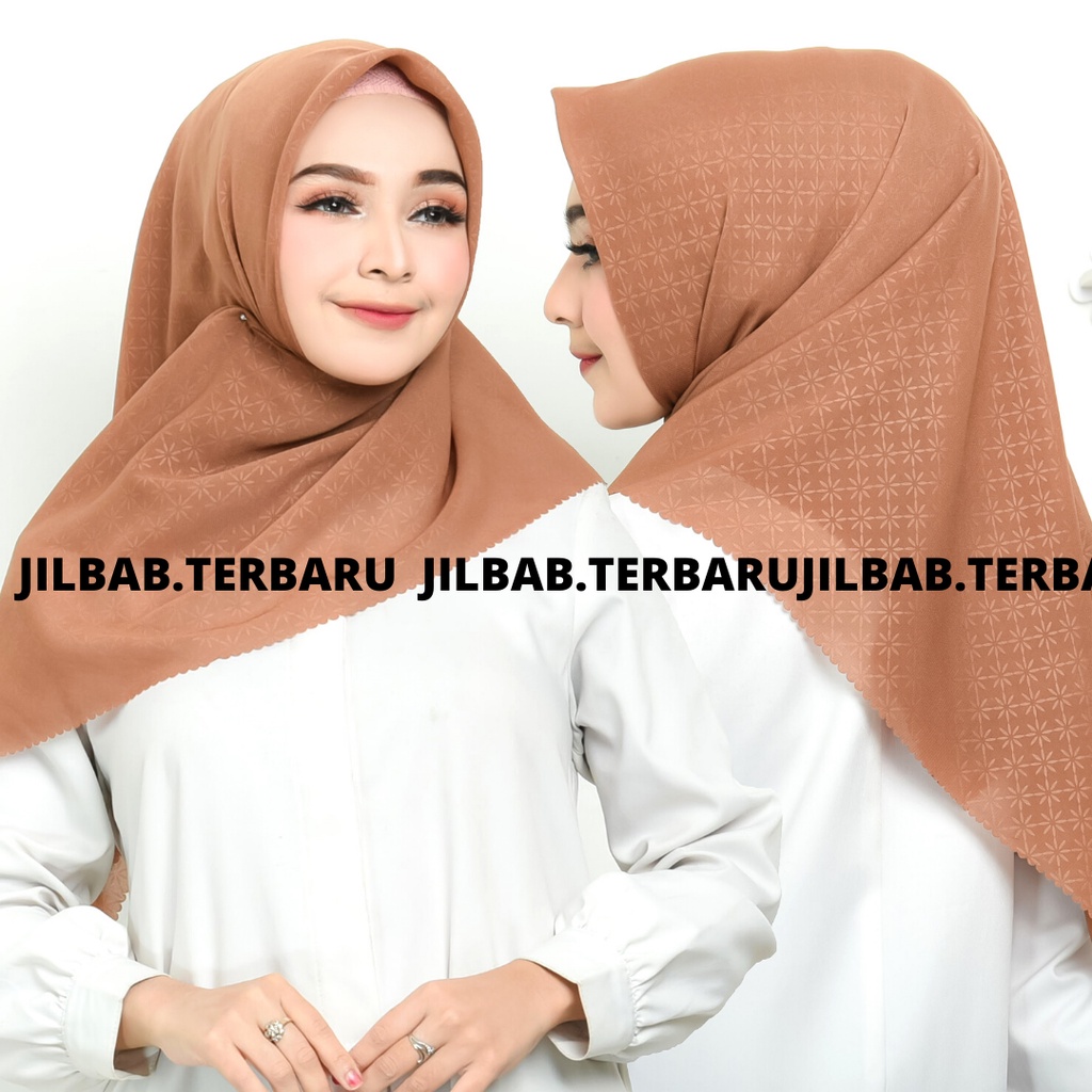 JILBAB SEGIEMPAT EMBOS / HIJAB EMBOS BINTANG / SEGI EMPAT EMBOS LASERCUT / JILBAB SEGI4 EMBOS KERUDUNG SEGI EMPAT  HIJAB TERBARU