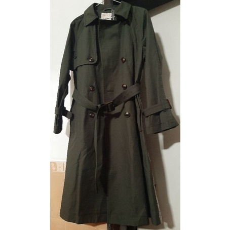 Esprit long coat ORI warna green army size M NEW
