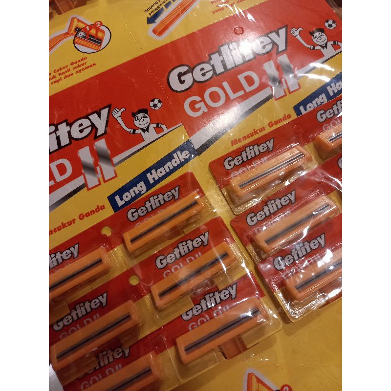 Pisau Cukur Murah Getlitey II Gold (1 papan isi 24 pcs)