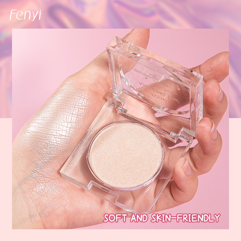 Fenyi Shimmer Baked Highlighter Powder Palette Contouring Glow Make Up 3 Warna