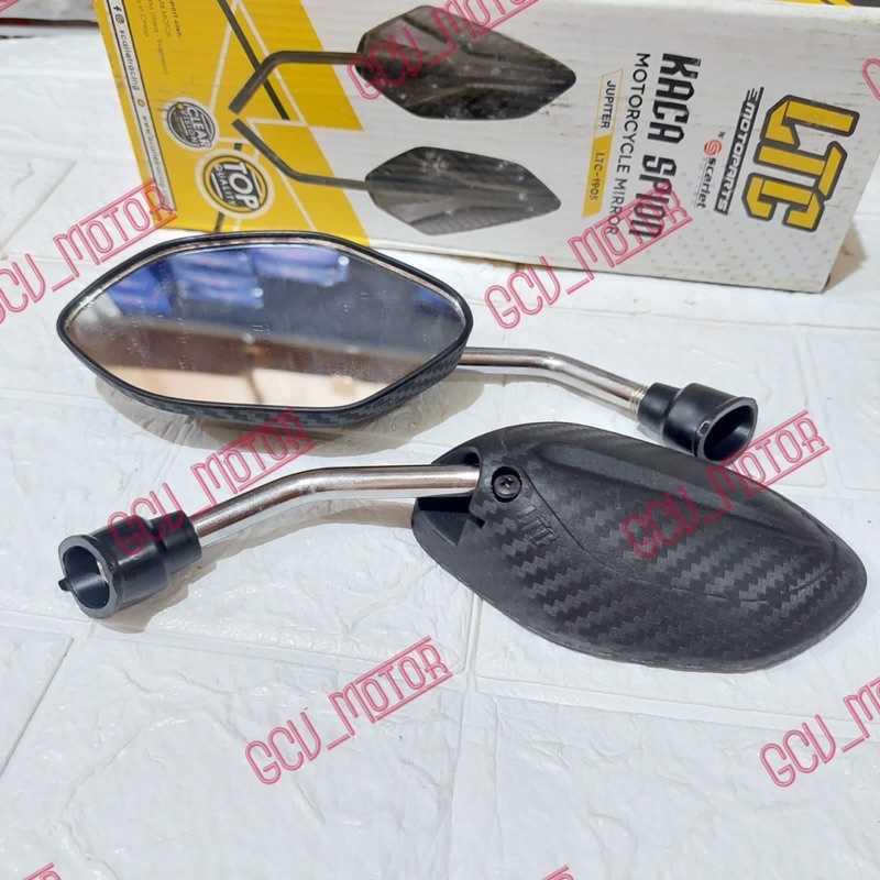 SPION MINI HONDA BEAT CARBON DOFF TANGKAI CHROME BEAT VARIO SCOOPY SPACY GENIO SUPRA KHARISMA REVO GRAND DLL