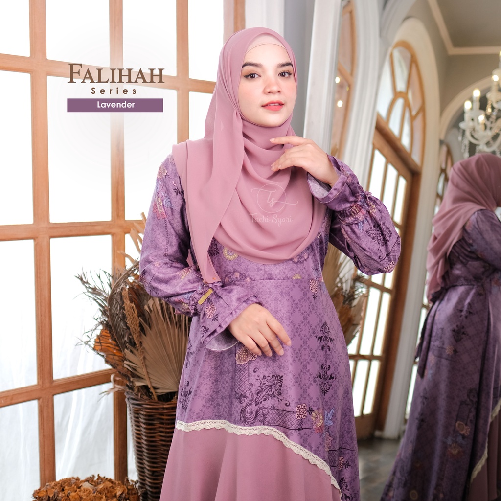 Falihah Series Gamis Set Pashmina ( Gamis &amp; Pashmina ) By Tachi Syari