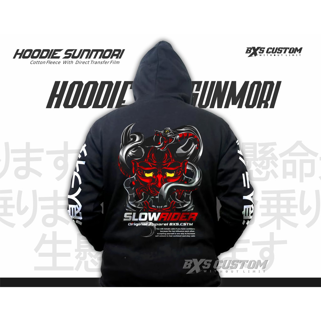HOODIE SUNMORI JAPANESE SLOW RIDER | JAKET SUNMORI TOURING | BAHAN LEMBUT STANDAR DISTRO