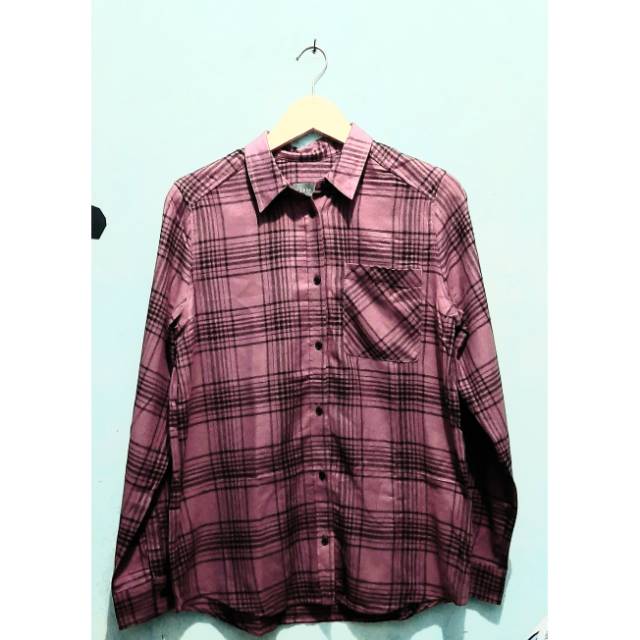 Kemeja Flanel Purple Ori UNPEU FEMME