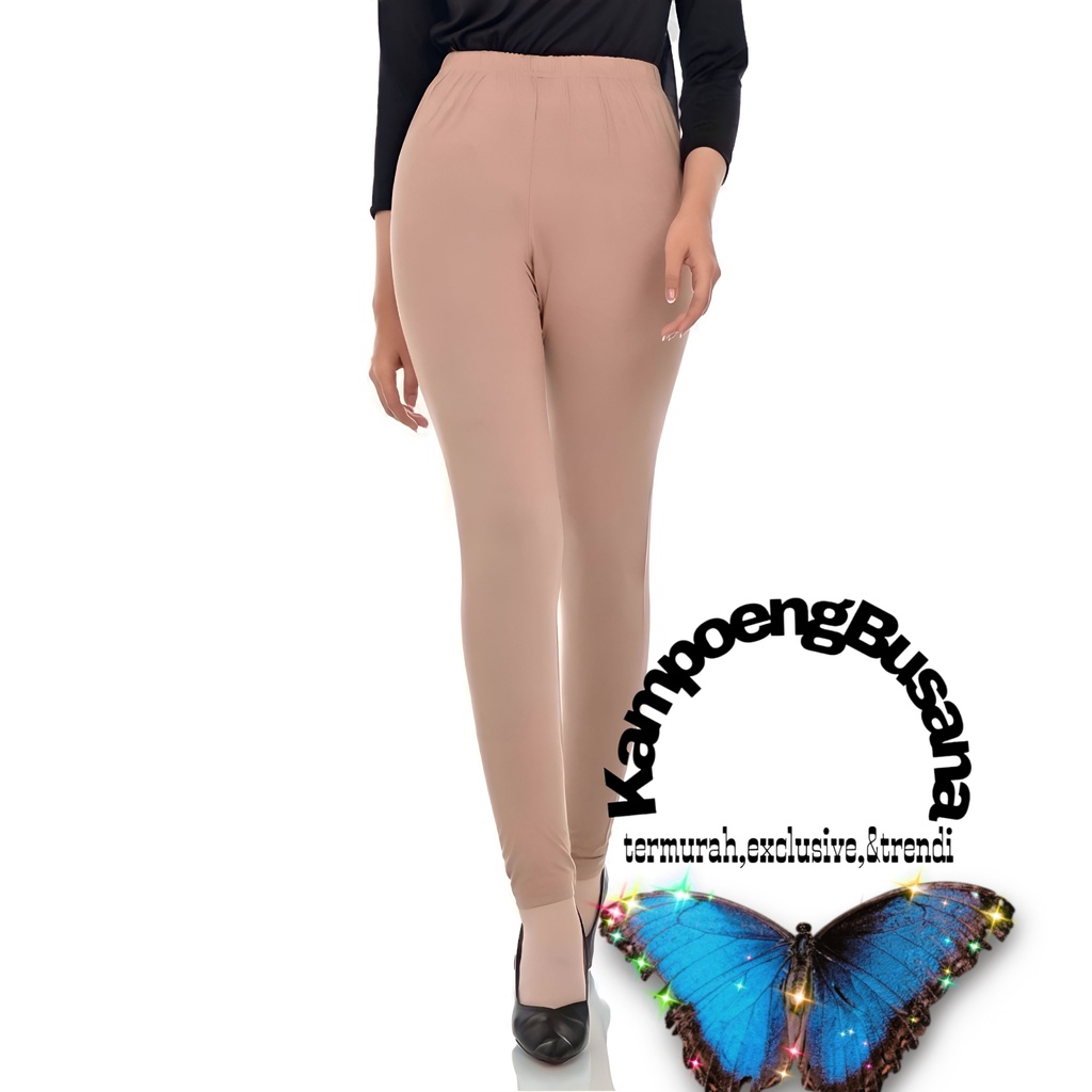 Celana Legging Wanita Polos Bahan Spandek Rayon