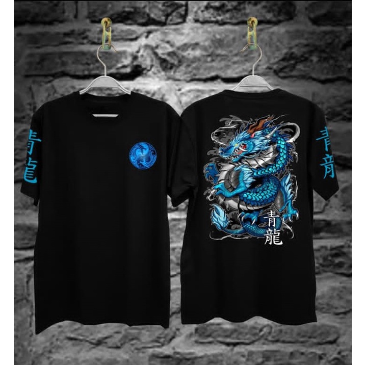 ( COD ) KAOS T-SHIRT KAOS MOTIF SUKAJAN / KAOS NAGA BIRU / KAOS RAIJIN / KAOS BLUE DRAGON / KAOS TER