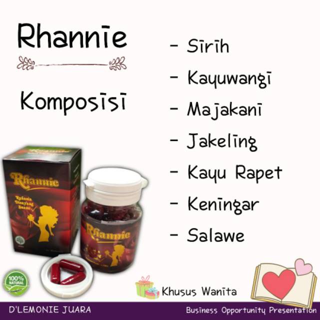 MANJAKANI KEWANITAAN RHANNIE 20 KAPSUL