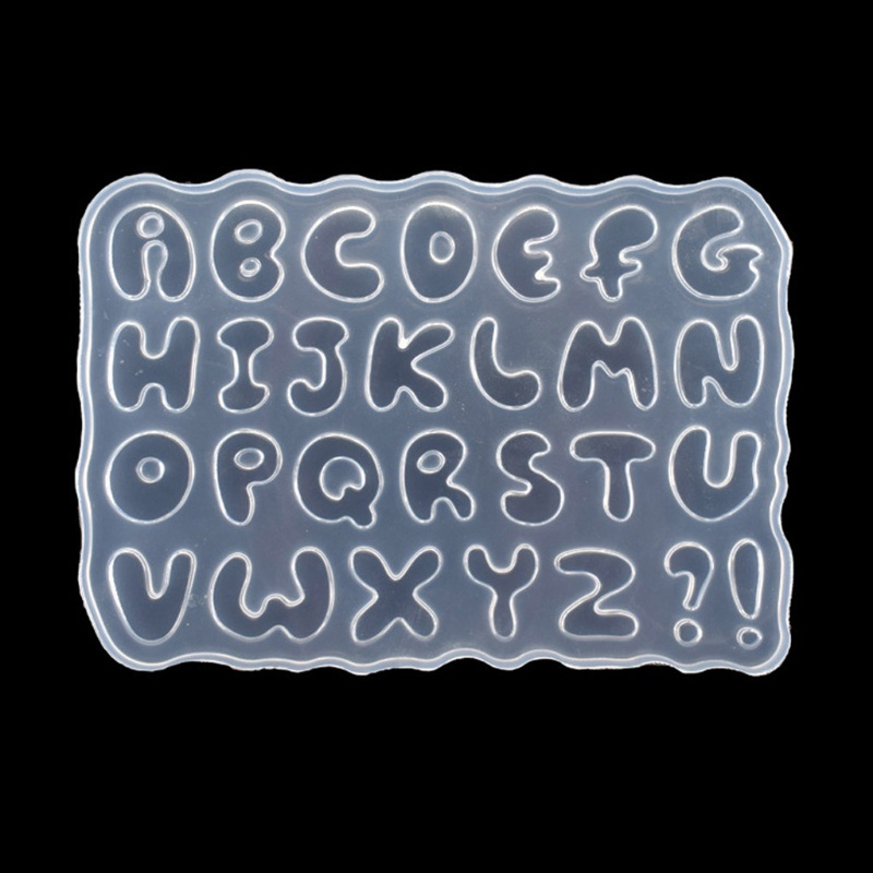 SIY  Cartoon Letters Epoxy Resin Casting Mold Alphabet Keychain Pendant Alphabet UV Resin Silicone Mold Jewelry Making Tools