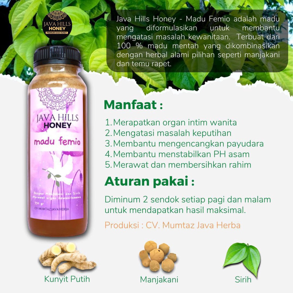 

Madu Femio Herbal Kewanitaan Alami 100% Asli