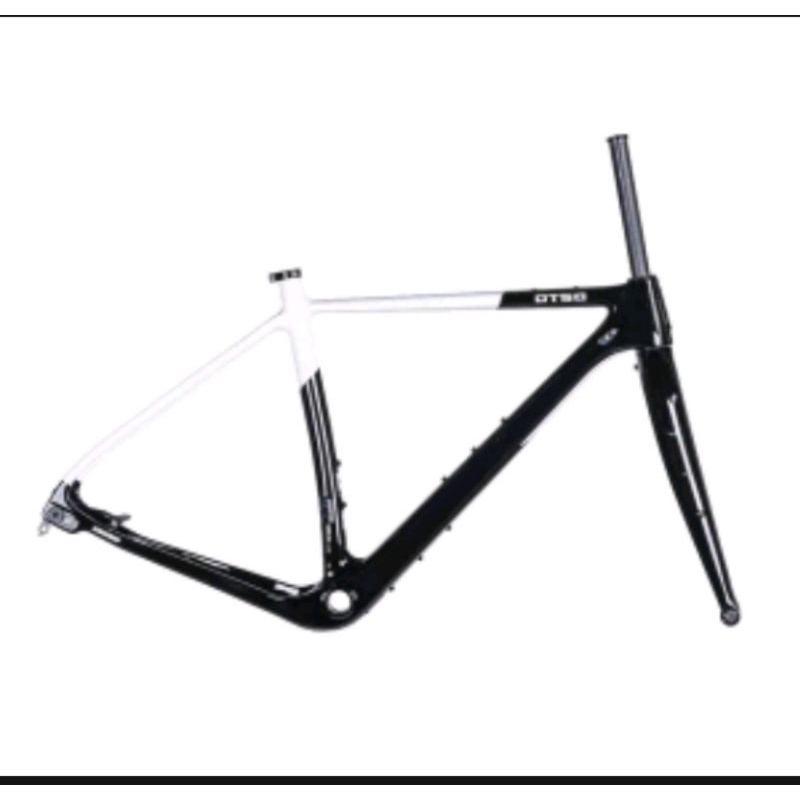 FRAME SET ROAD BIKE or GRAVEL OTSO WAHEELA CARBON BLACK WHITE 
