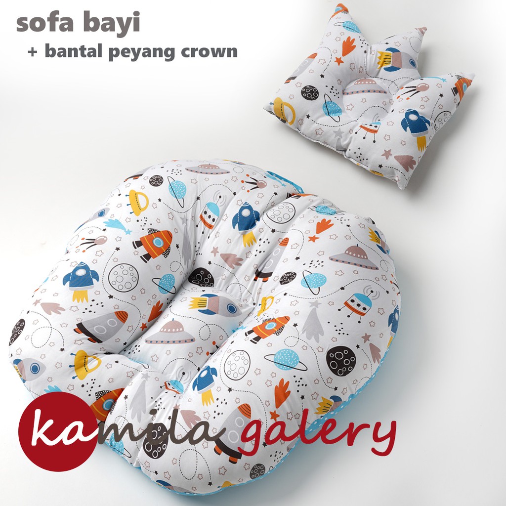 TERMURAHH!! KASUR BAYI MULTIFUNGSI  SOFA BABY + BANTAL PEYANG BAYI MODEL CROWN