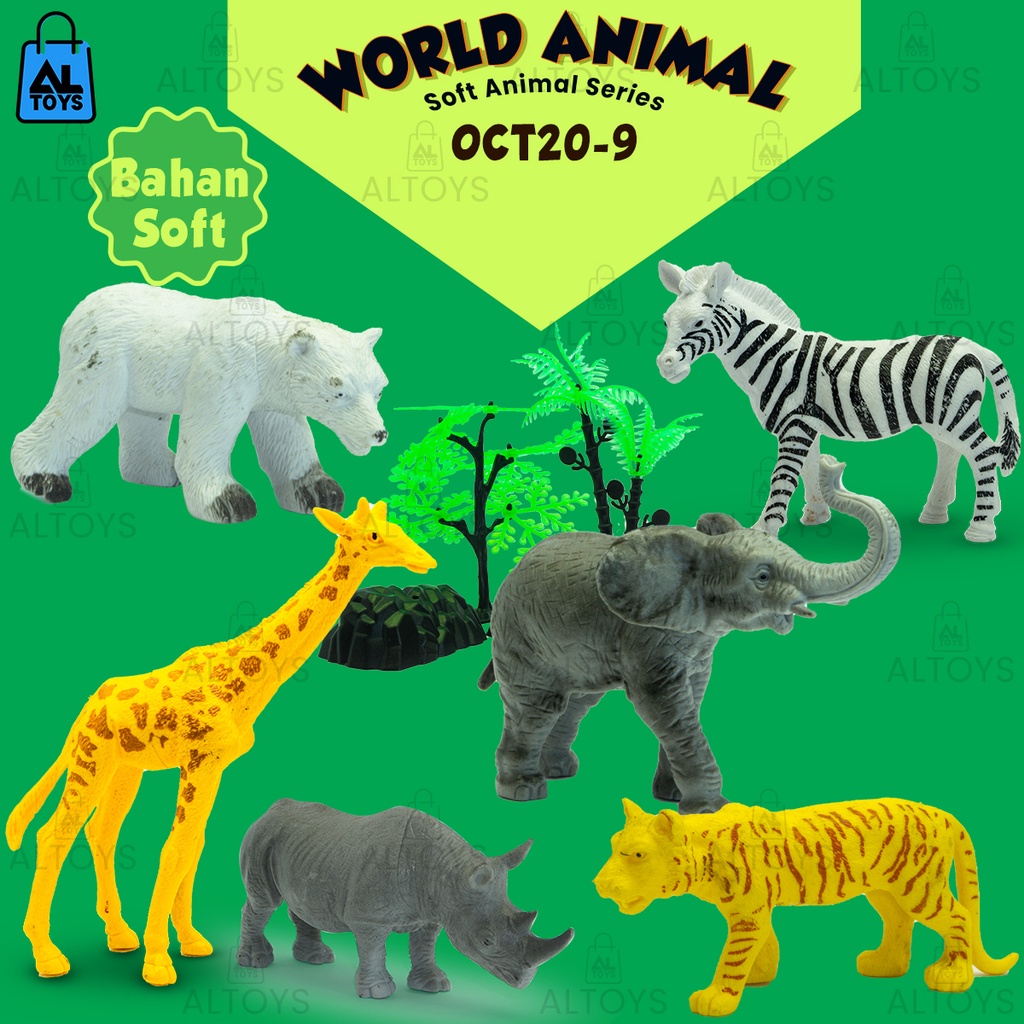 Mainan Animal Set Isi 6 Jenis Hewan Dan Dekorasi Pohon OCT20-9