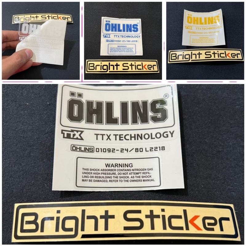 STICKER SHOCK STICKER OHLINS TTX