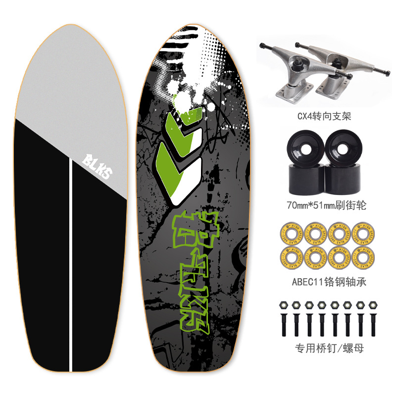 75x24cm Papan Cruise Board Untuk Latihan Skateboard Pemula Cx4