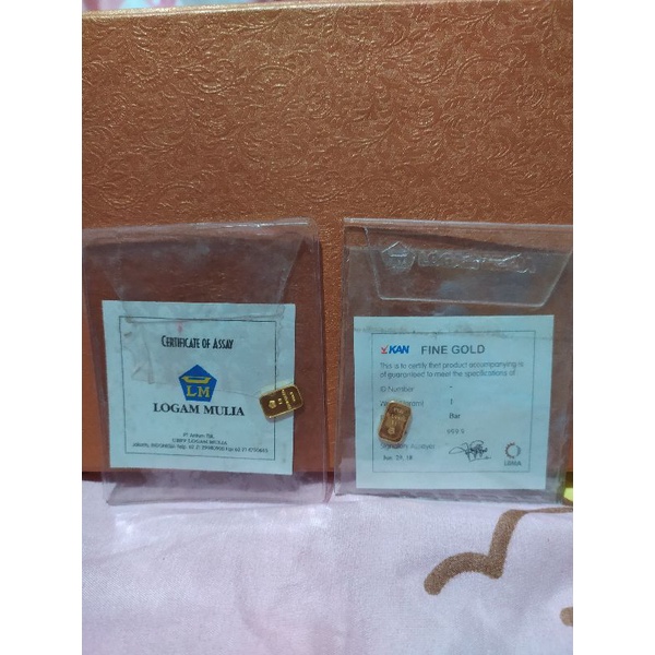 Emas Antam Retro 1 Gram Logam Mulia LM 1 Gr Fine Gold / Mahar Pernikahan