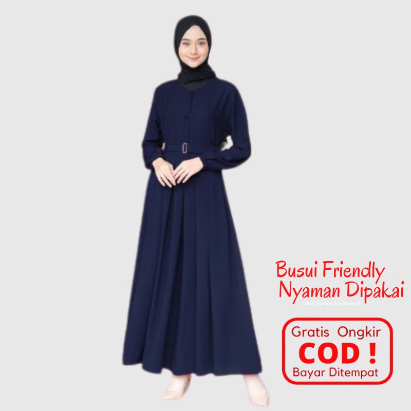 BAJU GAMIS WANITA WARNA HITAM UNGU LILAC BIRU WARDAH TERBARU 2021 POLOS KEKINIAN MURAH BUSUI JUMBO