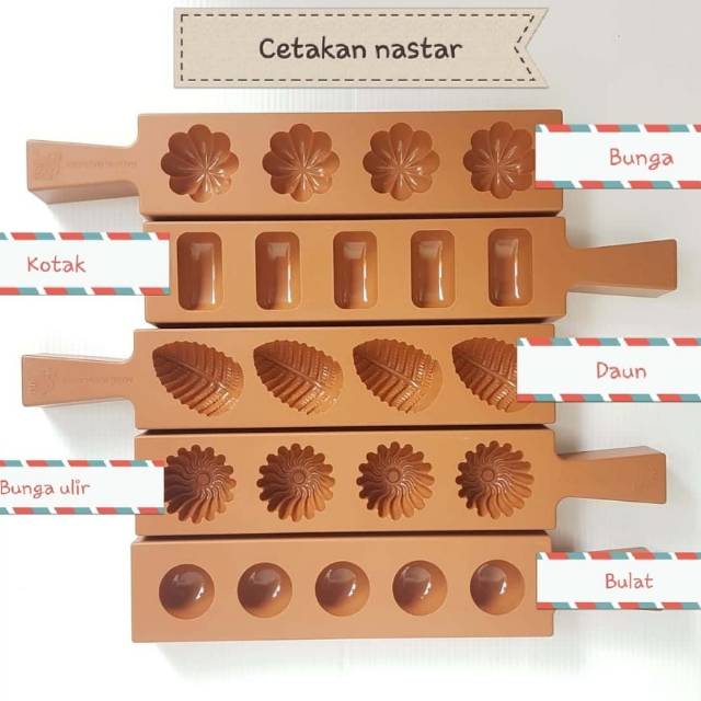 1 PC cetakan nastar ketok ketuk plastik kue kering loyang nastar daun bulat kotak kerang  malaysia