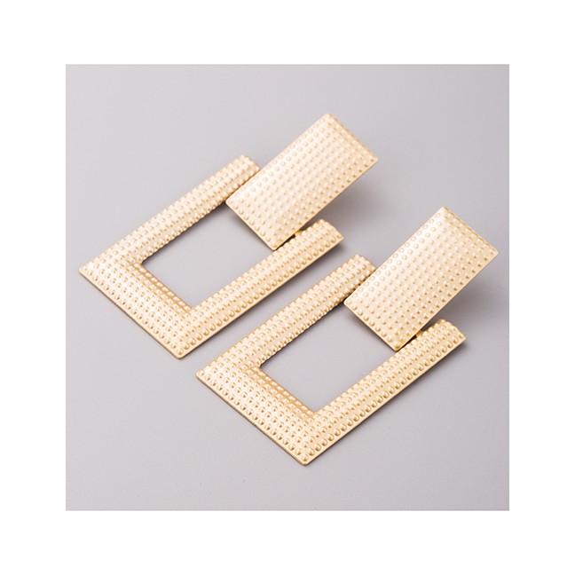 LRC Anting Tusuk Fashion Gold Geometric Earrings D55185