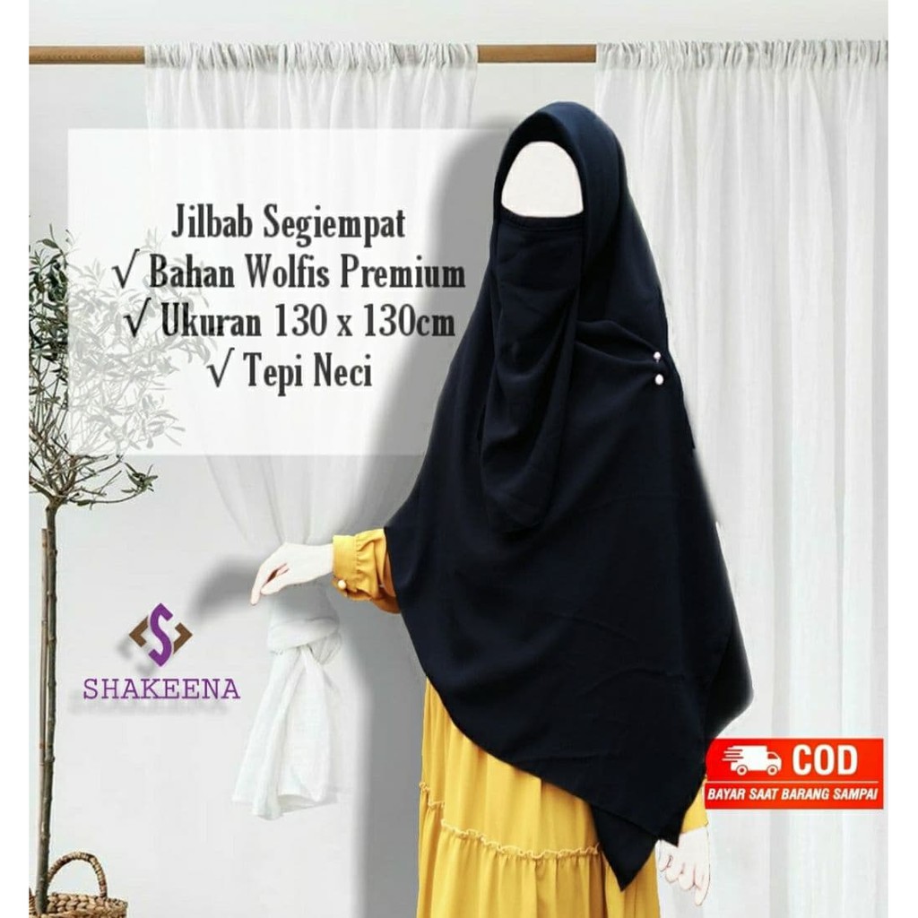 Jilbab wolfis segiempat 130x130 premium