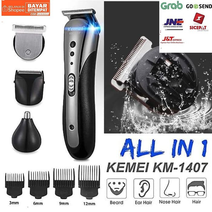 Clipper  KM-1407 Alat Mesin Cukur Rambut,Kumis,Jenggot Sistem Cas