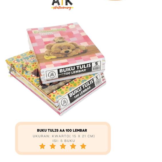 

Buku Tulis AA 100 Lembar atk