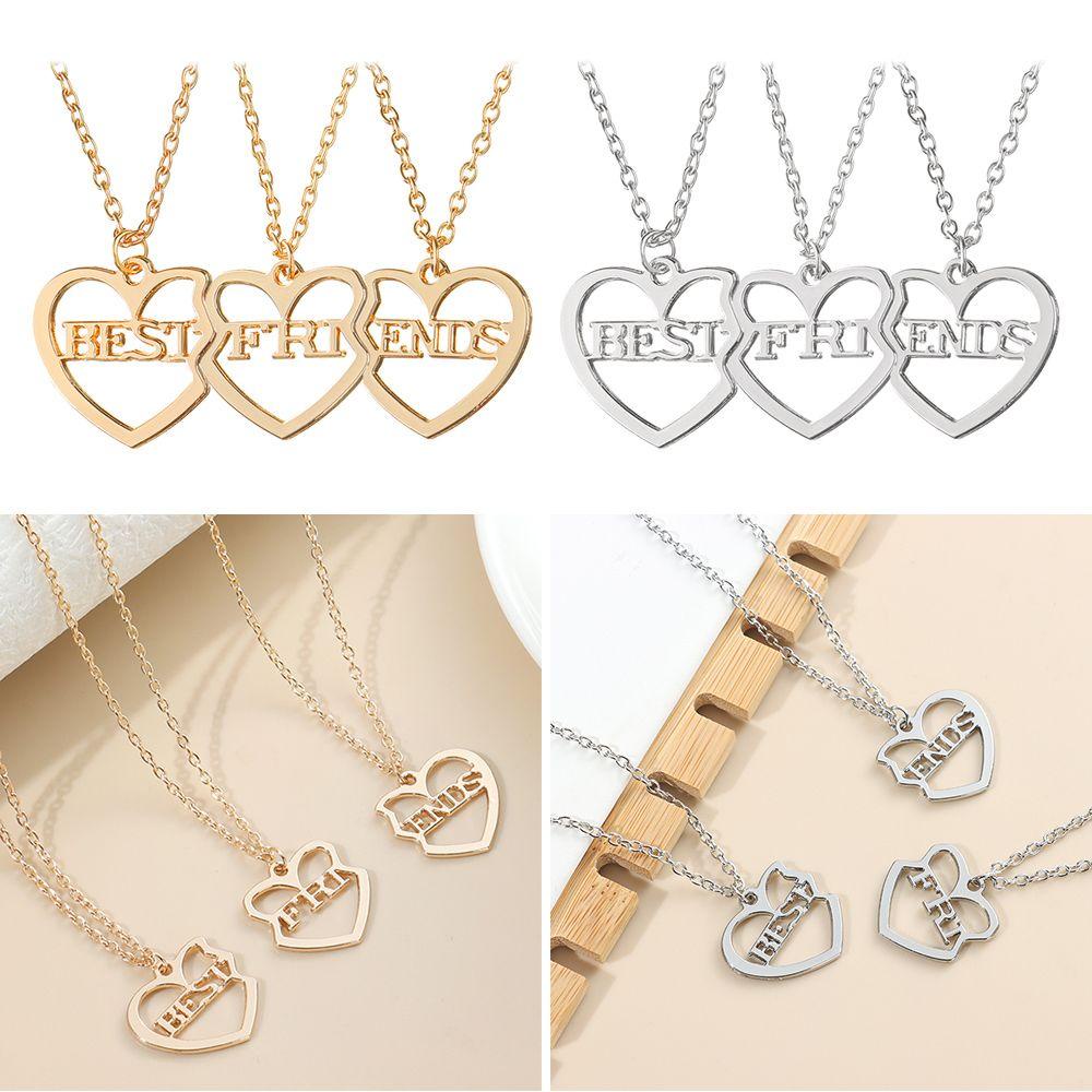 Suyo 3pcs/set Liontin Berbentuk Hati Madu Fashion Memorial Perhiasan Teman Perhiasan Hadiah Hari Valentine