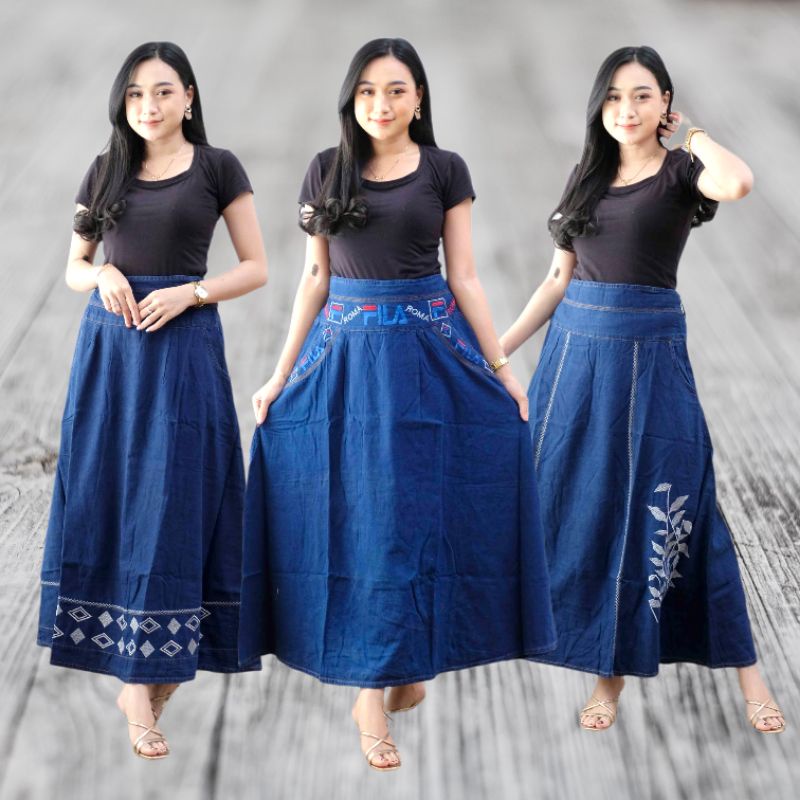 Toball - Rok Jeans Bordir Asli Tebal