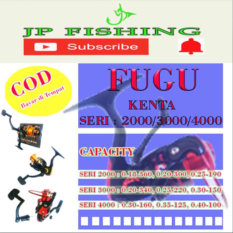 reel fugu kenta 3000 bukan fugu kano