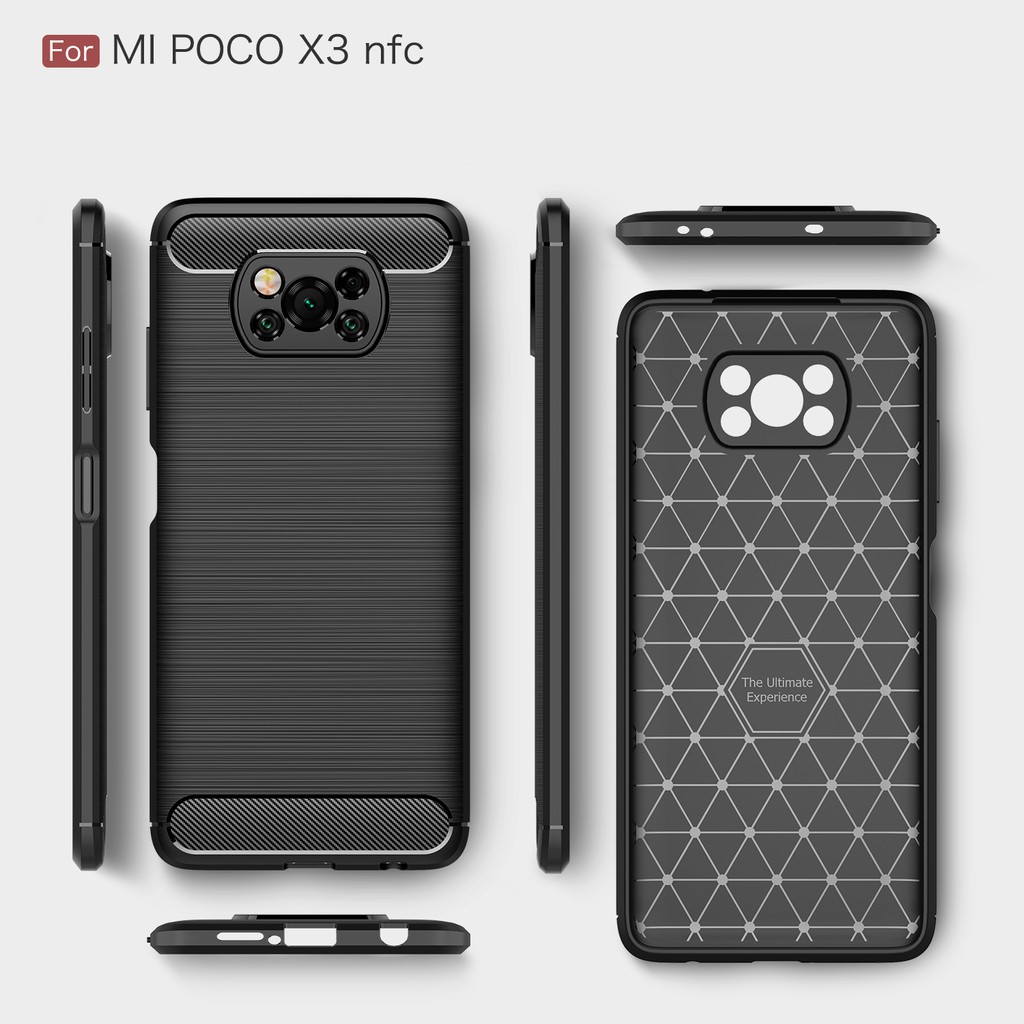 Casing Softcase Xiaomi Poco X3 NFC / Poco X3 Pro IPAKY Carbon Fiber Matte Softcase