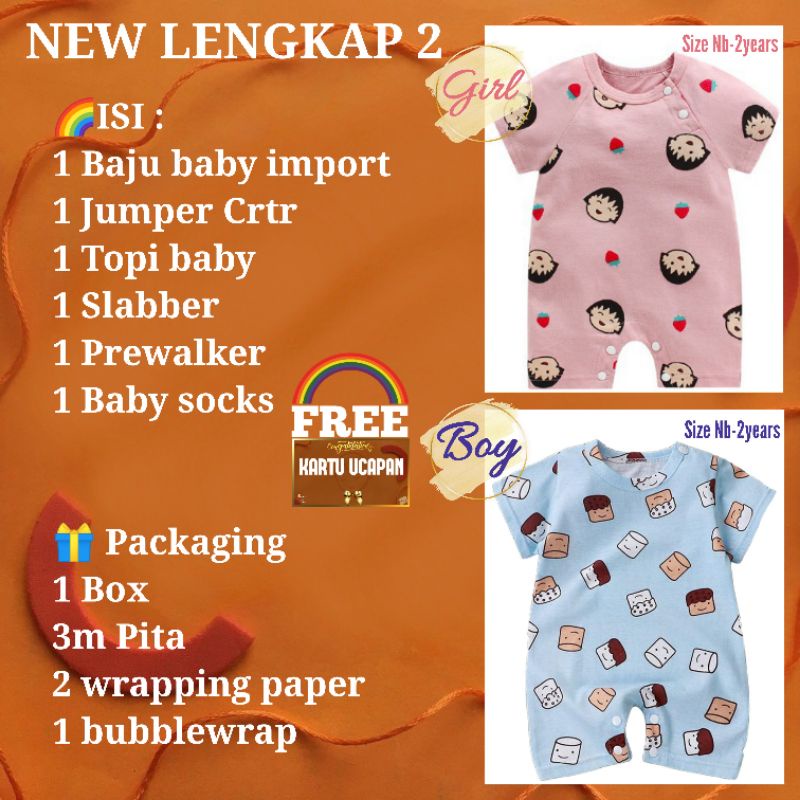 HAMPERS kado BAYI lahiran ulang tahun anak Baby gift box parsel BRANDED bajutasmurahku BTM-🔴NEW LENGKAP 2 🔴:6