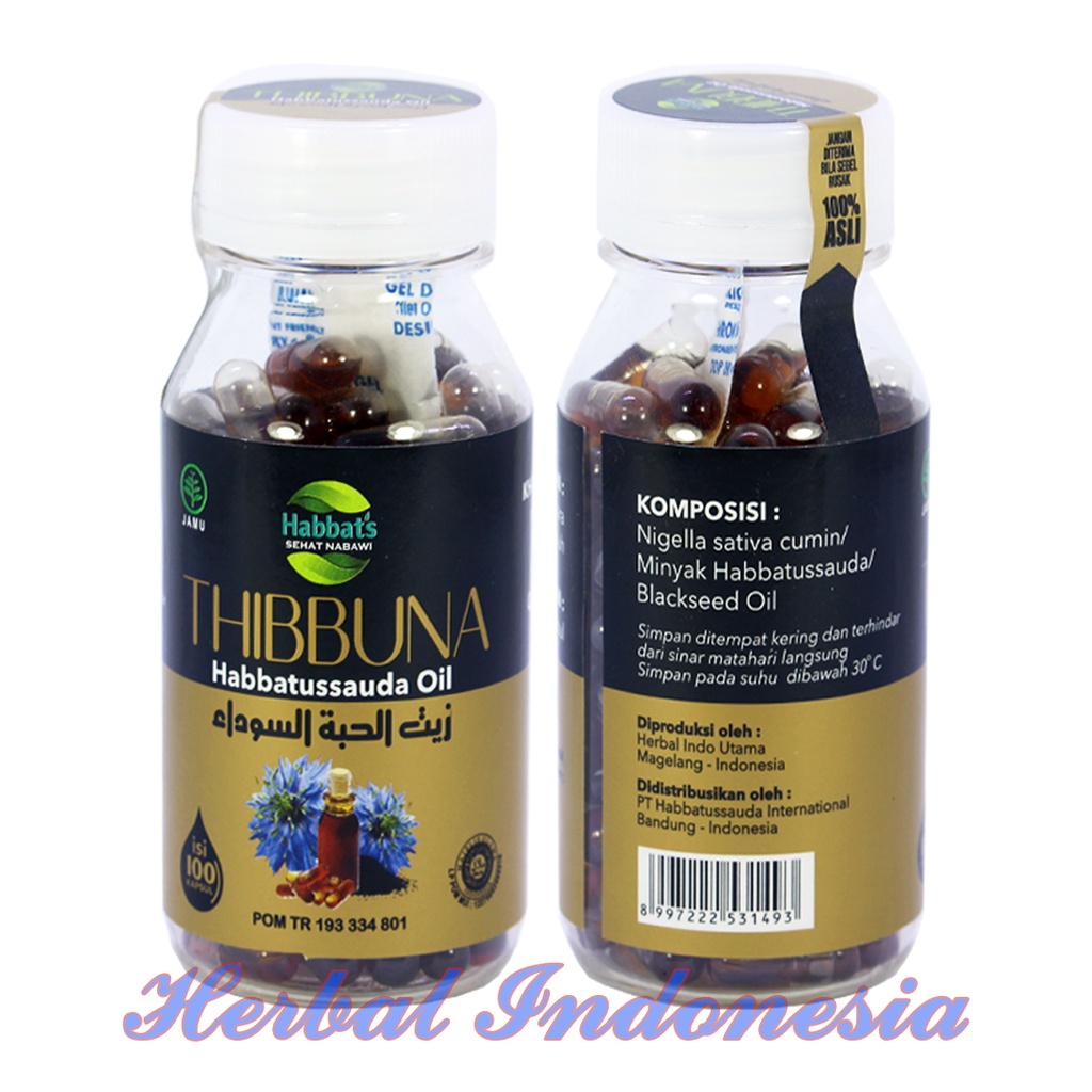 Habbatussauda Oil THIBBUNA 100 Kapsul | Minyak Habbatussauda Murni