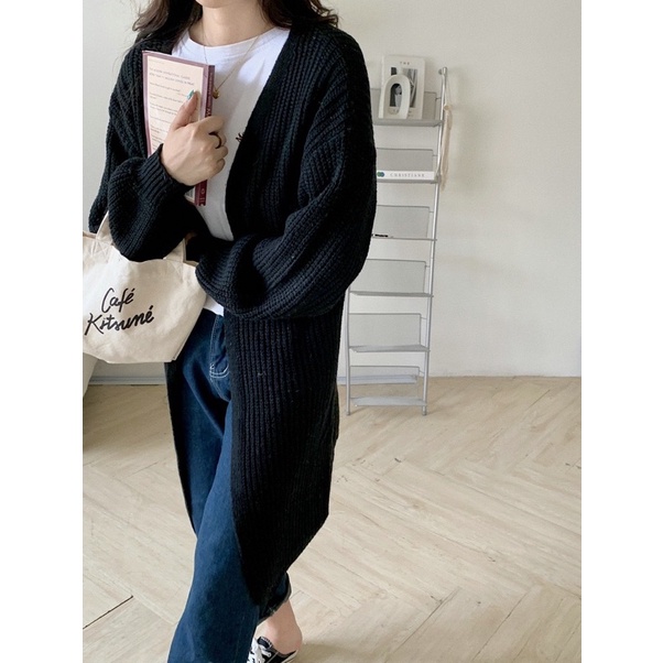 KNIT OUTER CARDIGAN IMPORT JAKET WANITA PANJANG MIDI LONG MX947