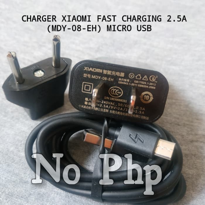 CHARGER XIAOMI REDMI 3 4 5 NOTE PRO 2.5A (MDY-08-EH) ORIGINAL MICRO