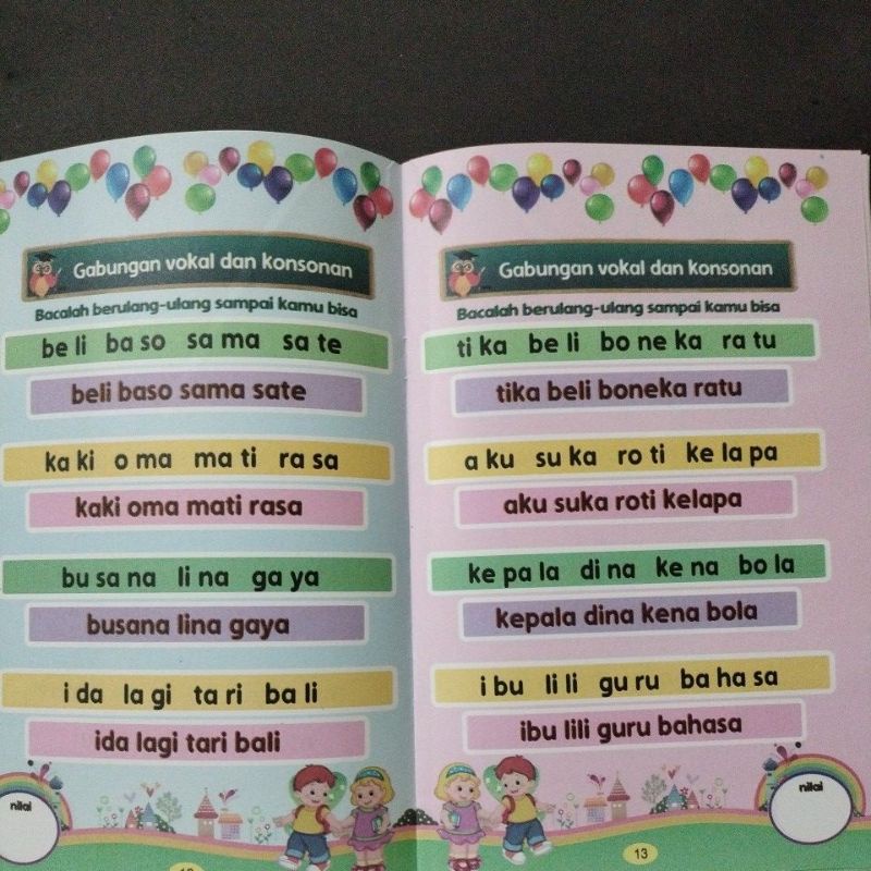 buku cara cepat mahir membaca aiueo 32 halaman (15×24cm)