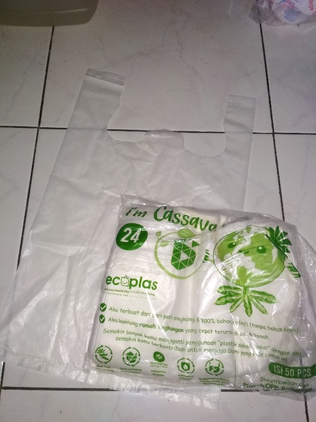 Plastik Singkong Ukuran 17 , 24 , 28 / Kantong Plastik Ramah Lingkungan Isi 50 Lembar