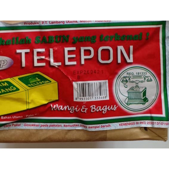 ◘ SABUN TELEPON BATANGAN ISI 20 ۩