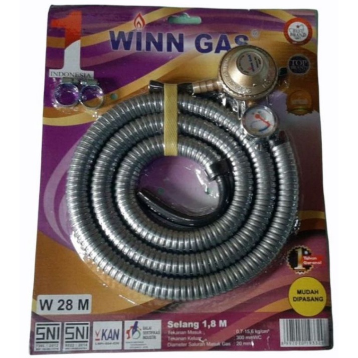 Winn Gas   SPFM W28 , Win Gas , Selang paket + regulator Meter