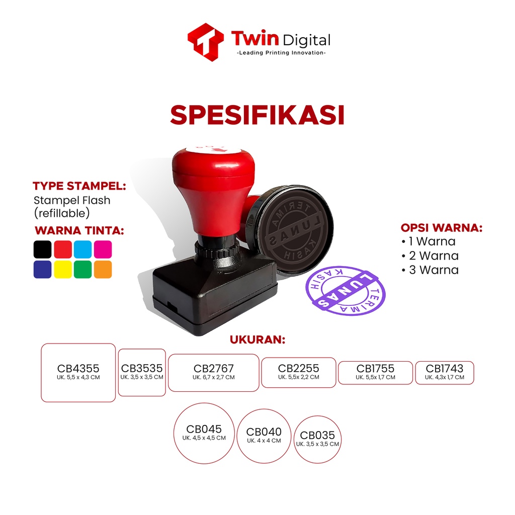

Adn Twindigital Cetak Stampel Flash Custom Termurah - Stampel