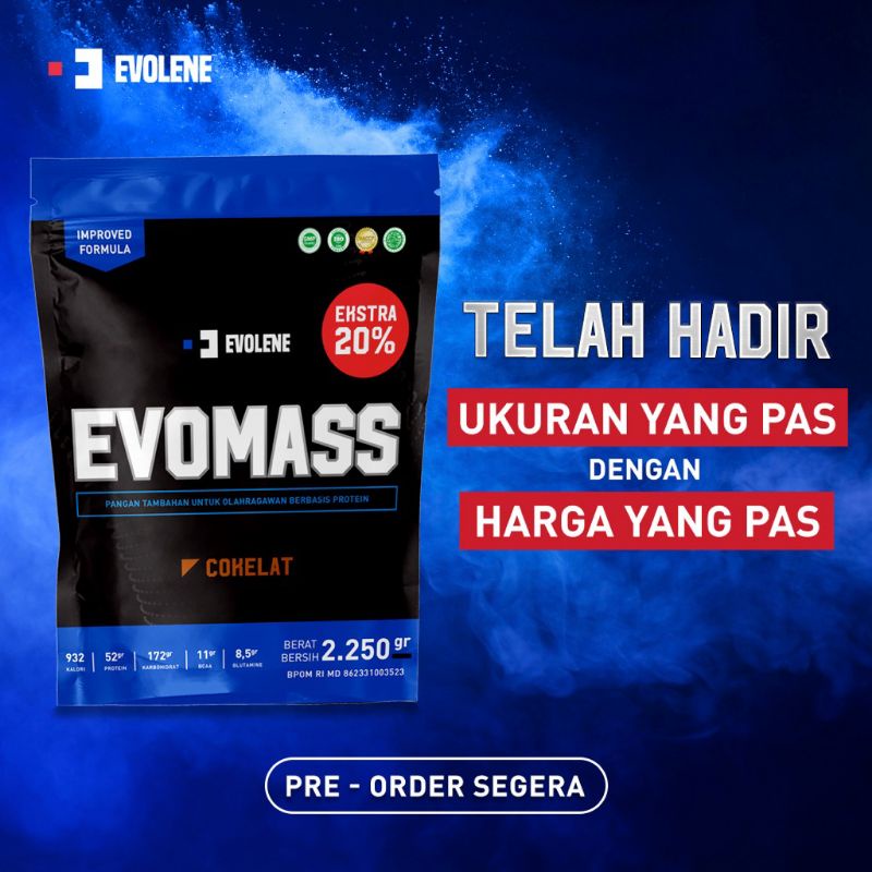 Evomass Coklat 5 lbs / 2.250kg (New extra 20%)