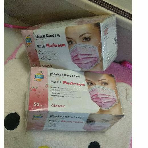  Masker  Karet Onemed  Motif  mushroom 3ply Shopee Indonesia