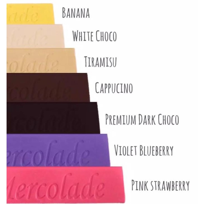 

MERCOLADE RAINBOW COMPOUND 1kg/ COKLAT BLOK WARNA-WARNI / COKLAT BATAN