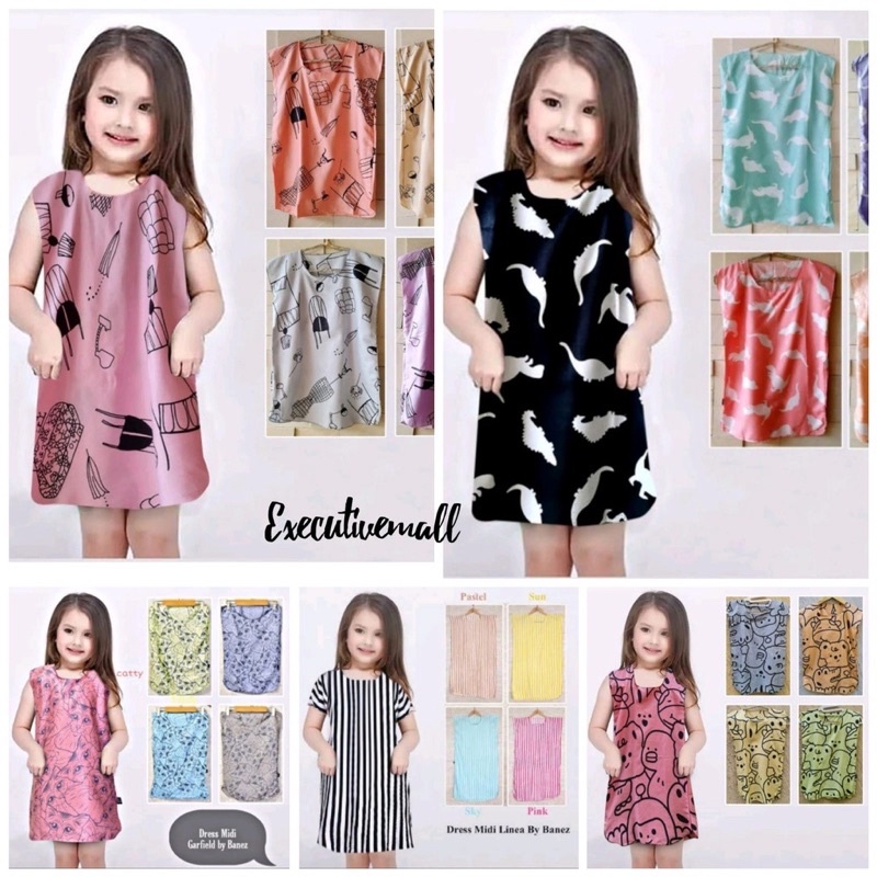 SALE!!! Daster Midi Anak Bahan Rayon Adem