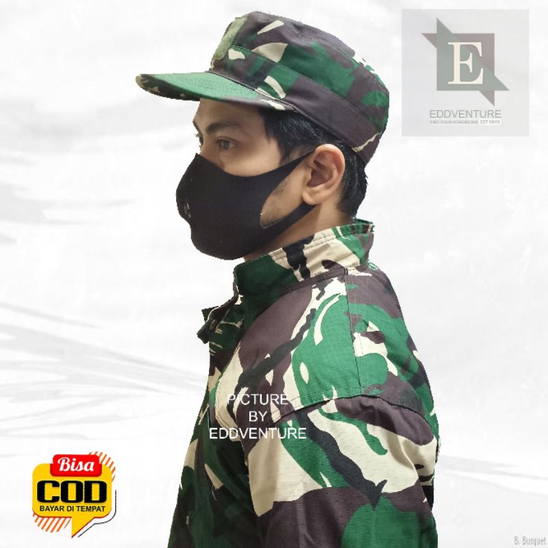 Jaket Loreng ABG TAD Hijau Army Tactical Lengan Panjang Bahan Tebal Ripstop Balotelli Premium Original Bandung Militer Tentara TNI AD AL AU Pria Wanita Cowok Cewek Murah