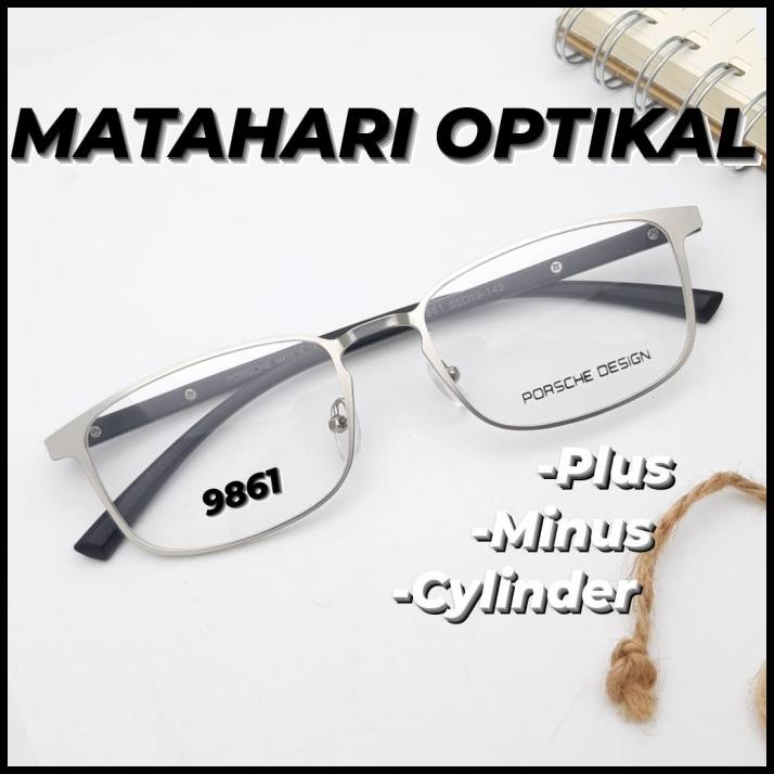 Kacamata Baca Auto Fokus 9861 Paket Lensa Anti Blueray Uv420 Unisex