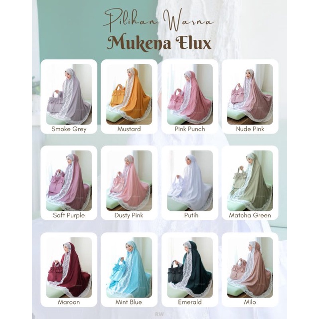 Mukena Elux Dalanova | Mukena original | Mukena terbaru