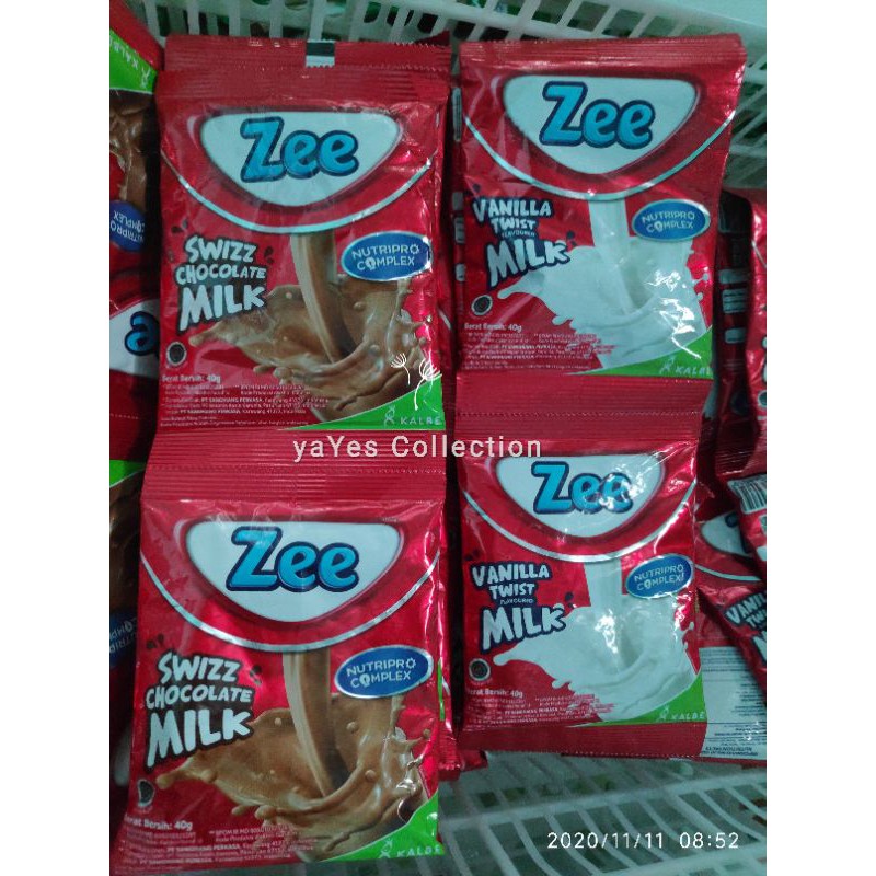 Zee susu bubuk twist vanilla Coklat 10 Pcs Renceng rencengan pertumbuhan anak sekolah school teen