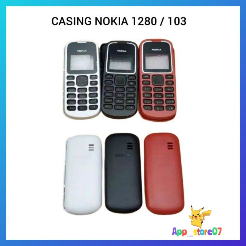 CASING KESING NOKIA 1280 103 DEPAN BELAKANG + TOMBOL KEYPAD ORIGINAL.